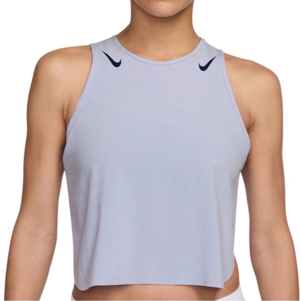 Nike AeroSwift Dri-FIT ADV Cropped Running Purple Blue Tank